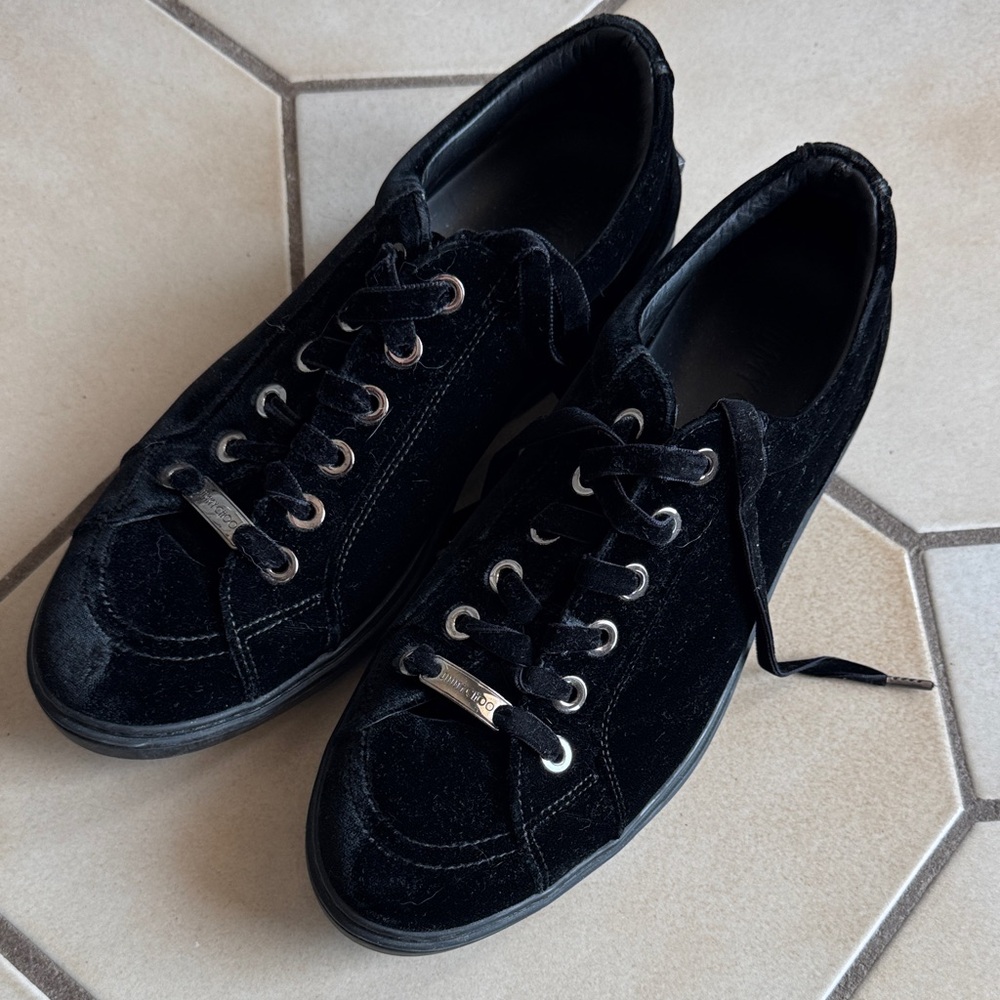 Jimmy Choo Men's Dark Velvet Sneakers